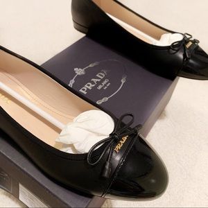 Prada .Patent Nappa leather Ballerinas.
